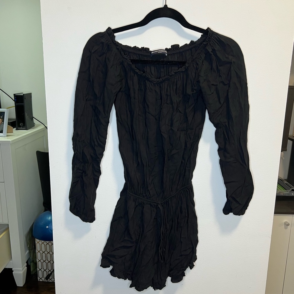 Black Long Sleeve Brandy Melville Romper